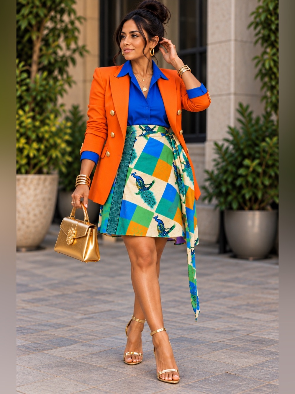 Indian Recycled Silk Reversible Wrap Skirt